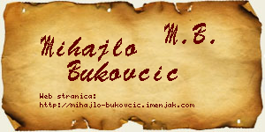 Mihajlo Bukovčić vizit kartica